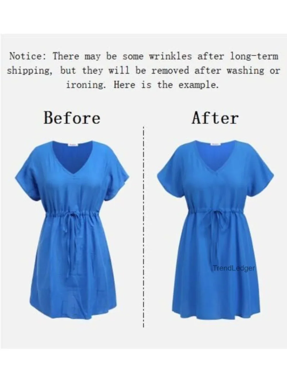 Women's Rayon Short Sleeve Swimsuit Cover Up Dress with Drawstring